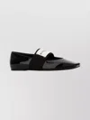 Givenchy Sliced Square Label Patent Leather Ballerina Flats In Black