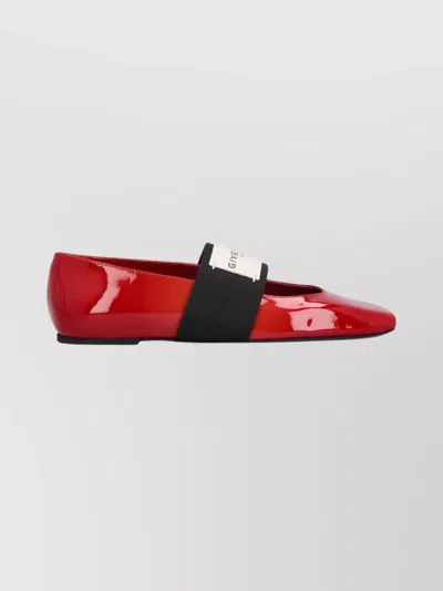 GIVENCHY PATENT LEATHER SQUARED BALLERINA SHOES