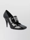 Givenchy Square Toe Patent Pumps In Black