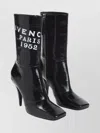 Givenchy Sliced Square Patent Leather Ankle Boots In Black