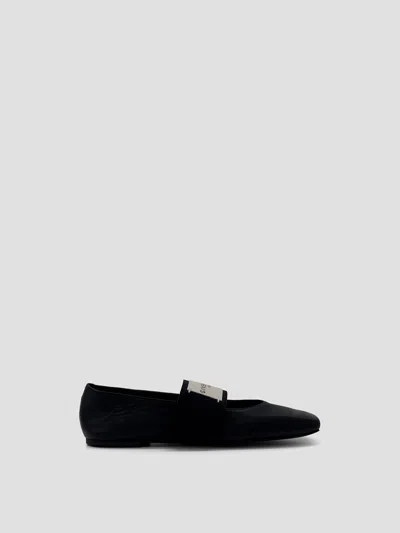 Givenchy Squared Ballerina Flats In Black