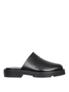 Givenchy Logo Plaque Block-heel Mules In Black