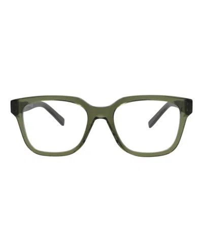 Pre-owned Givenchy Squareframe Acetate Optical Frames In Green Green Transparent (gv50040i/53/096)