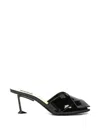 Givenchy Leather Boudoir Fold Mules 65 In Black