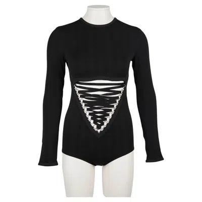 Pre-owned Givenchy S/s 2015 Runway Bodysuit By Riccardo Tisci Xs - Worn By Kim Kardashian In Black