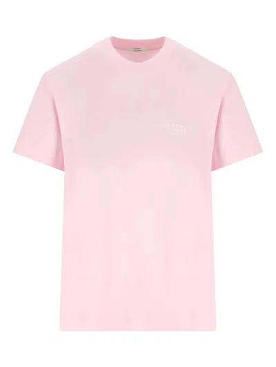 Givenchy Stamp Crewneck T-shirt For Women In Pink