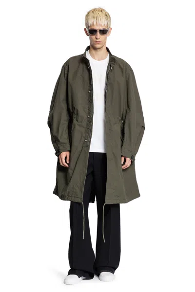 Givenchy Stamp Parka In Cotton In Green