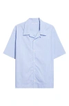 Givenchy Cotton Striped Shirt Stamp In Blue