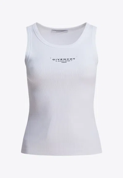 Givenchy Stamp Print Tank Top In White