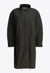 Givenchy Stamp Print Zip-up Parka Jacket In Green