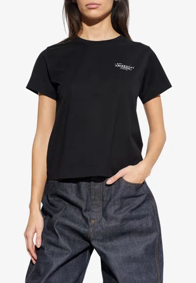 Givenchy Stamped Logo Print T-shirt In Black