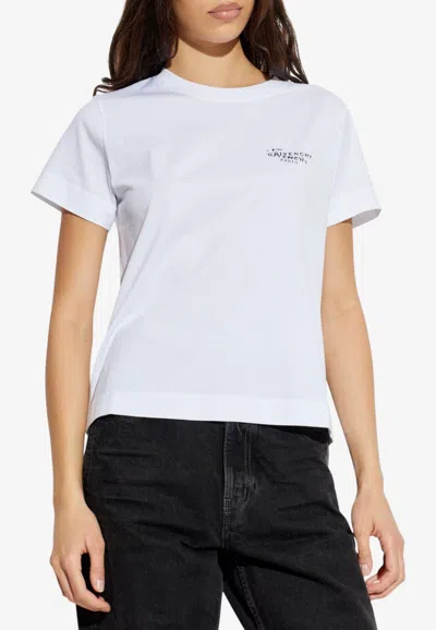 Givenchy Stamped Logo Print T-shirt In White