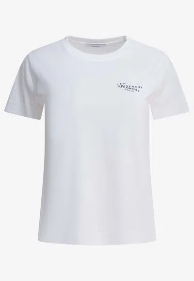 Givenchy Cotton Crewneck T Shirt Short Sleeves In White