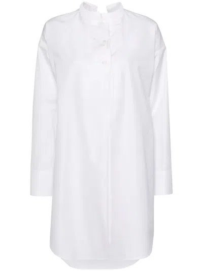 Givenchy Poplin Shirtdress Day With Korean Collar And Back Darts In White