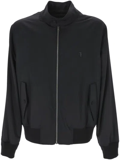 Givenchy Stand Up Collar Zipped Jacket In Blue