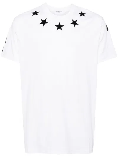 Givenchy Star Appliqué T-shirt In 白色