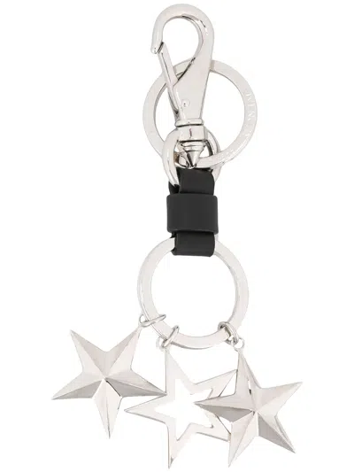 Givenchy Star Charm Keyring In Metallic