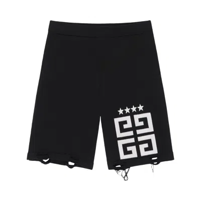 Pre-owned Givenchy Star Embroidered 4g Logo Short 'black/white'