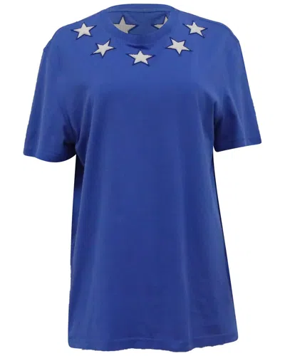 Givenchy Star Embroidered T-shirt In Blue