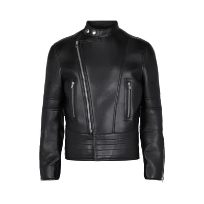 Pre-owned Givenchy Star Patch Leather Moto Jacket 'black' | Men's Size 50