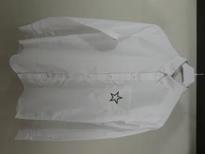 Pre-owned Givenchy Star Print Pocket Shirt In White