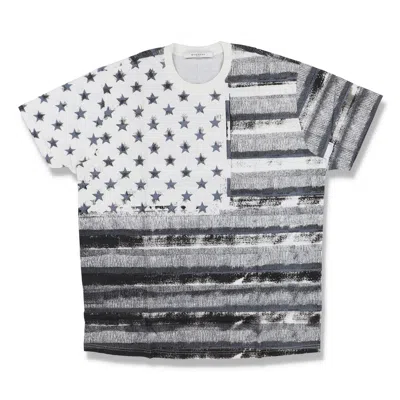 Pre-owned Givenchy Stars And Stripes Full Flag Print Oversized T-shirt In White