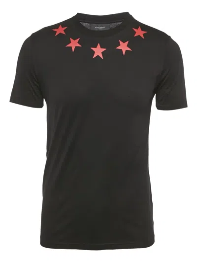 Pre-owned Givenchy Stars-print T-shirt In Black