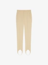 Givenchy Stirrup Pants In Twill In Golden Sand