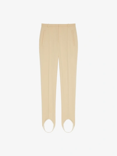 Givenchy Stirrup Pants In Twill In Golden Sand
