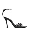 Givenchy Black Stitch 4g Mesh Heeled Sandals In Black
