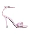 Givenchy Crinkled Metallic Leather Heel Sandals In Multi