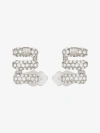 Givenchy Stitch Clip Earrings In Metal With Crystals In Multicolor