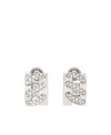 Givenchy Stitch Earrings In Metal With Crystals In White
