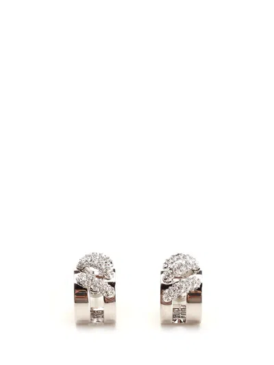 Givenchy Stitch Earrings In Silvery