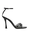 Givenchy Black Stitch 4g Mesh Heeled Sandals In Black