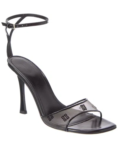 Givenchy Black Stitch 4g Mesh Heeled Sandals In 001-black