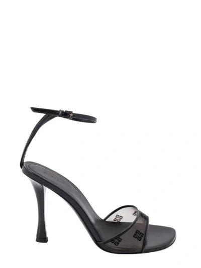 Givenchy Stitch Sandals In 4g Mesh In Grey