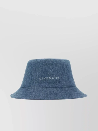 Givenchy Stitched Detail Denim Bucket Hat In Blue