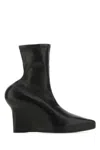 Givenchy Nappa Leather Wedge Ankle Boots In Black