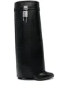 Givenchy High-heeled Boots With Structured Silhouette And Decorative Detail In Black