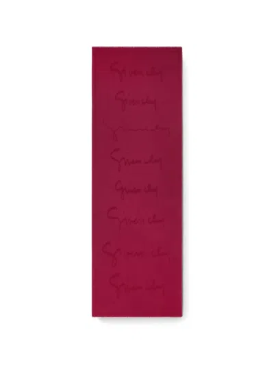 Givenchy Stola Aus Seide Und Baumwolle Mit -signatur In Rot