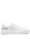 GIVENCHY STONE GREY CITY SPORT SNEAKERS WITH PRINTED LOGO