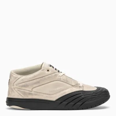 Givenchy Stone Grey Nubuck Low Skate Trainer For Men In White