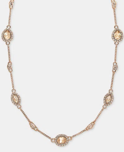 Givenchy Stone Station Collar Necklace, 16" + 3" Extender In Gold