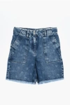 Givenchy Stonewashed Denim Shorts With Frayed Hem