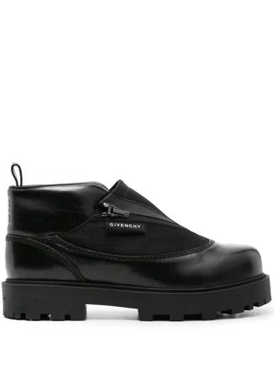 Givenchy Storm Leather Ankle Boots In Black