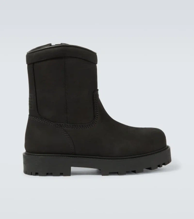 Givenchy Bottines Storm En Nubuck Avec Zip In Black