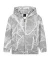 Givenchy Storm-print Zip-up Hoodie In Gray
