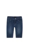 Givenchy Denim Jeans For Baby Boy With Logo In Denim Scuro