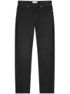 Givenchy Couture Seam Straight Fit Shadow Washed Jeans In Black